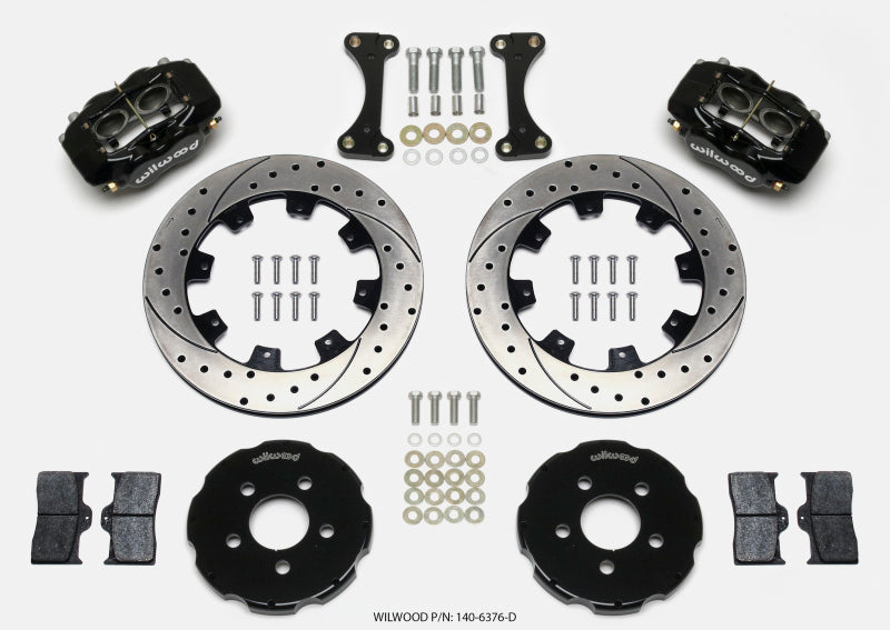 Wilwood Forged Dynalite Front Hat Kit 12.19in Drilled 00-04 PT Cruiser/03-04 SRT/4 - 140-6376-D