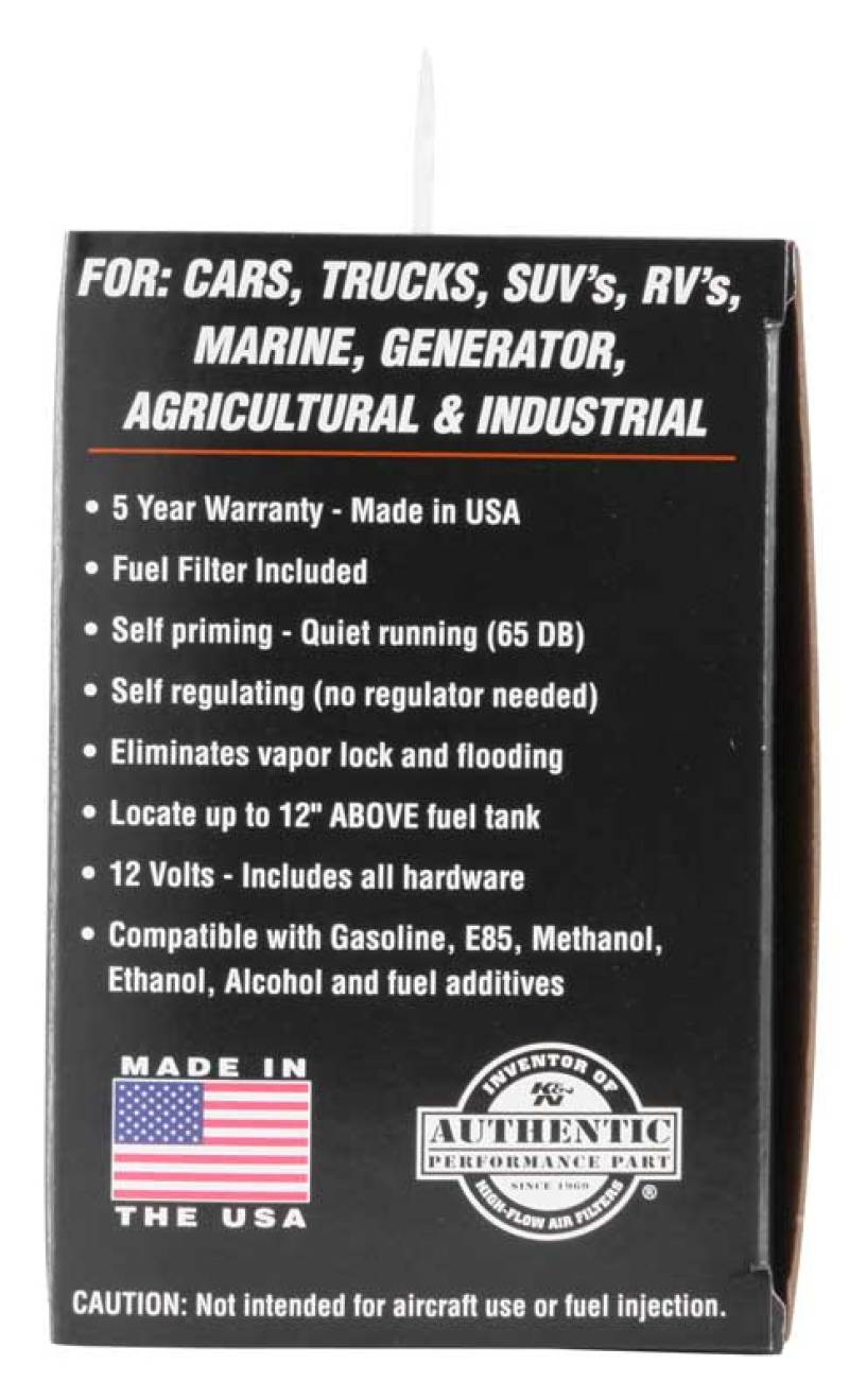 K&N Performance Electric Fuel Pump 1.5-4 PSI - 81-0401