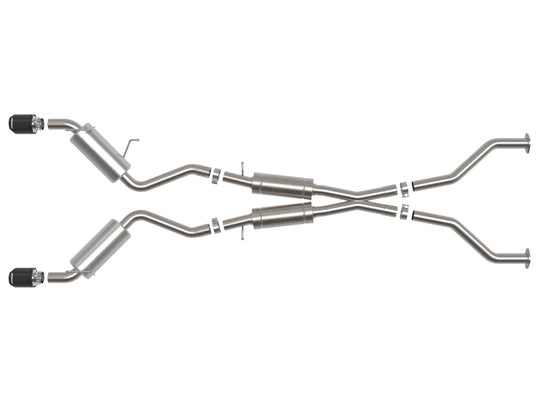 aFe Takeda Cat-Back Exhaust System Nissan 370Z 09-20 V6-3.7L- Carbon Tip - 49-36139-C