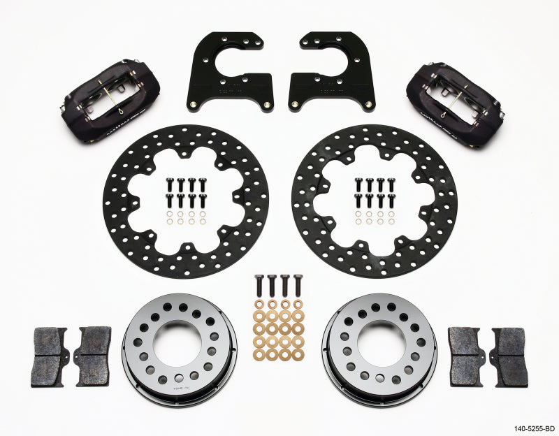 Wilwood Forged Dynalite Rear Drag Kit Drilled Rotor Mopar/Dana 2.36in Off w/Snap Ring Bearing - 140-5255-BD
