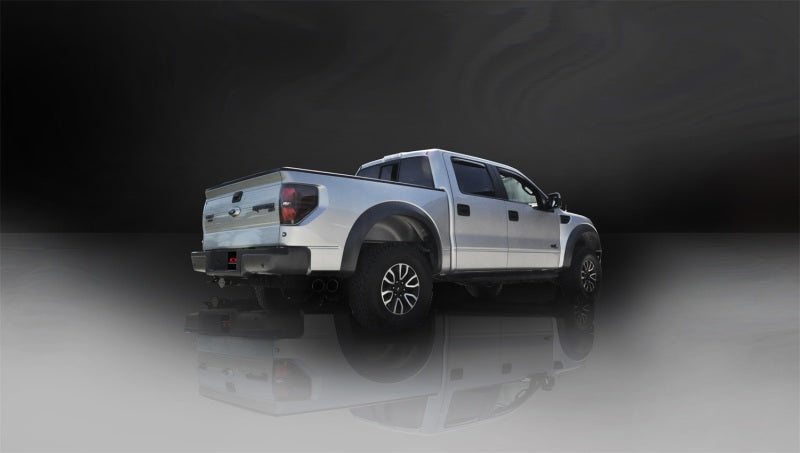 Corsa 2011-2014 Ford F-150 Raptor 6.2L V8 Black Sport Cat-Back Exhaust - 14387BLK