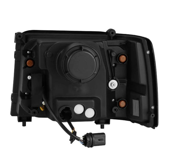 AlphaRex 92-96 Ford F-Series/Bronco LUXX-Series Proj Headlights Blk w/Actv Light SeqSig & SBDRL - 880268