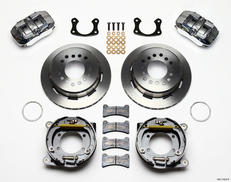 Wilwood Dynapro Low-Profile 11.00in P-Brake Kit - Polish Small Ford 2.50in Offset - 140-11403-P