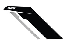 Load image into Gallery viewer, APR Sideburn Stickers - Black APR/Silver Stripe (Pair) - PM100334