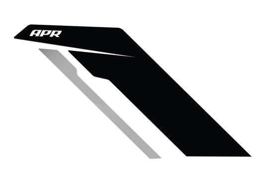 APR Sideburn Stickers - Black APR/Silver Stripe (Pair) - PM100334