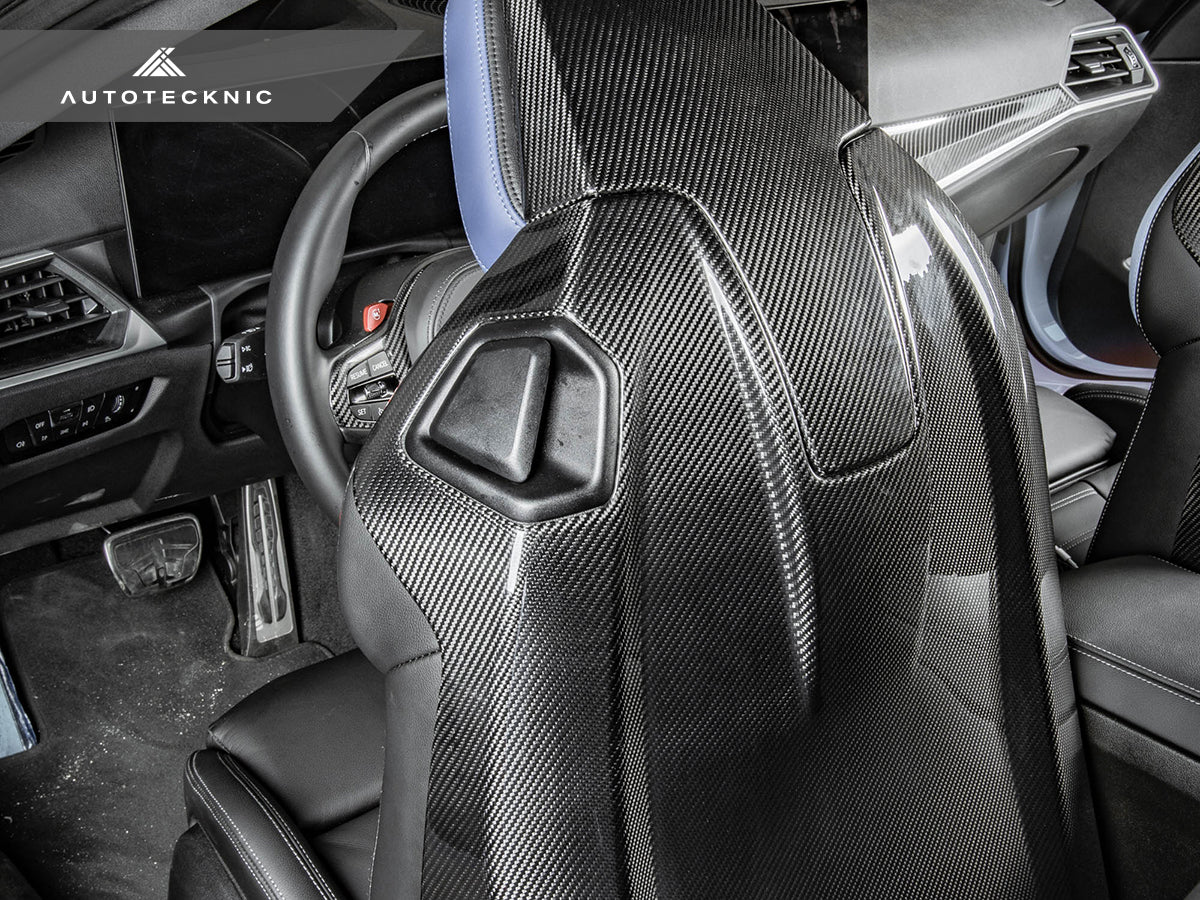 AutoTecknic Dry Carbon Full Seat Back Cover Set - BMW G42 M240I