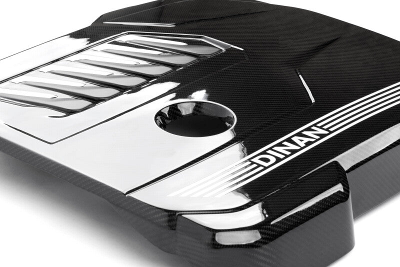 Dinan 19-26 BMW B58D (G01/G02/G20/G22/G23/G26/G42) Gloss Carbon Fiber Engine Cover w/Matte Accents - D590-0003