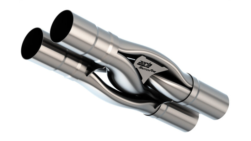 Borla Universal Hydroformed Switchfire X-Pipe 3in ID 3in OD Outlets W/O Notches - 60746