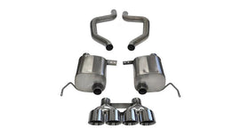 Corsa 17-19 Chevy Corvette Z06 (Grand Sport Only) 3in Axle Back Xtreme Exhaust Pol Quad 4.5in Tip - 14766