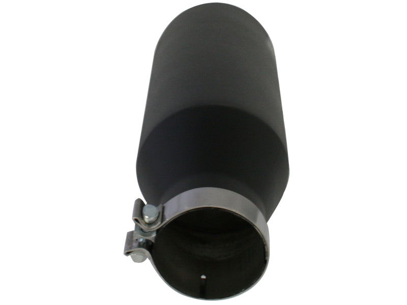 aFe MACHForce XP Exhausts Tips SS-304 EXH Tip 4In x 7Out x 18L Bolt-On (blk) - 49-92023-B