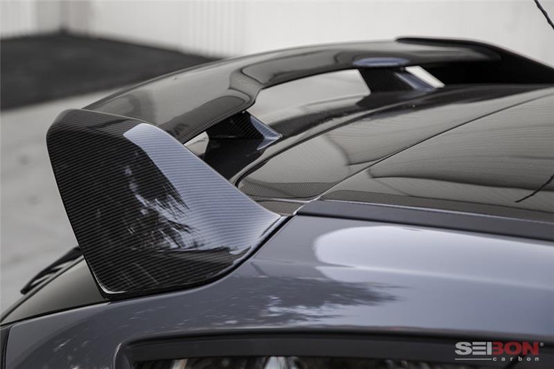 Seibon 2015-2017 Ford Focus ST/RS Hatchback Carbon Fiber Rear Spoiler (3rd Brake Light Not Included) - RS16FDFO