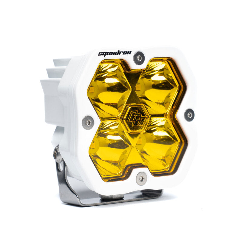 Baja Designs Squadron 2.0 Sport LED Spot - Baja Amber w/White Housing - 550011WT2