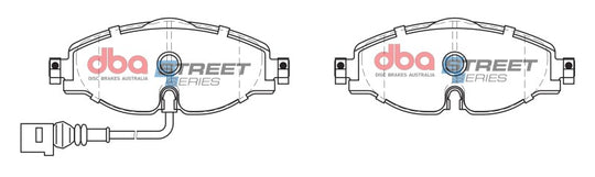 DBA 14-17 Volkswagen GTI Mk7 (w/Perf Pkg 340mm Front Rotor) Street Series Front Brake Pads - DB2383SS