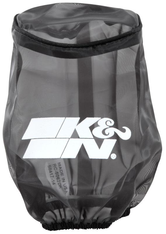 K&N 4.5in Base ID x 3.5in Top ID x 6in H - Black - Round Tapered - Drycharger Air Filter Wrap - RC-5062DK