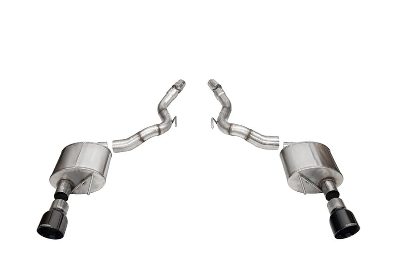 Corsa 2024+ Ford Mustang GT Sport Axle-Back Dual Rear Exit with 4.5in Black PVD Pro-Series Tips - 21272BLK