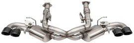 Corsa 20-25 Corvette C8 3in Valved Cat-Back 4.5in Blk Quad Tips Fits Factory Perf Exhaust DeletesAFM - 21103BLK