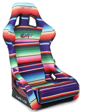 Load image into Gallery viewer, NRG FRP Bucket Seat PRISMA Serepi Edition W/ Red Pearlized Back Mexi-Cali Blanket Print - Large - FRP-302-MEXICALI