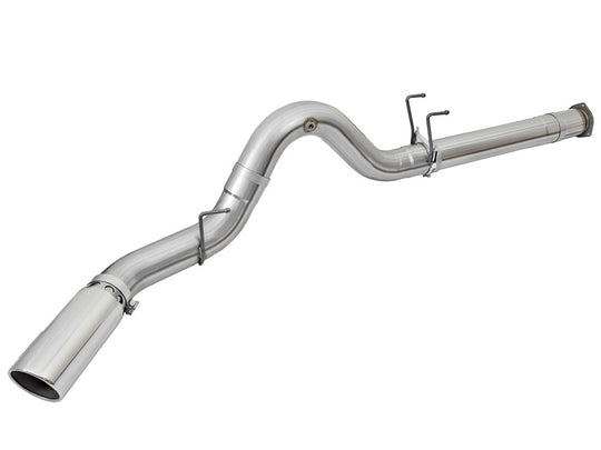 aFe ATLAS 5in DPF-Back Alum Steel Exhaust System w/Polished Tip 2017 Ford Diesel Trucks V8-6.7L (td) - 49-03090-P