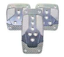 Load image into Gallery viewer, NRG Aluminum Sport Pedal M/T - Gunmetal w/Silver Carbon - PDL-400GM