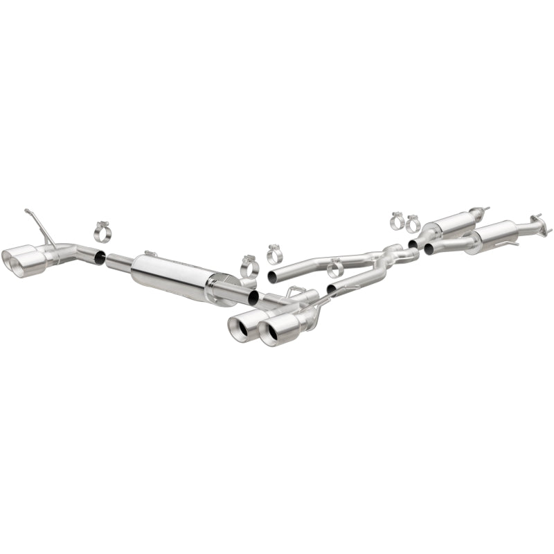 MagnaFlow Cat Back, SS, 2.5in, Quad Split Polish 4in tip 14-15 Jeep Grand Cherokee 3.6L/5.7L V6/V8 - 19193