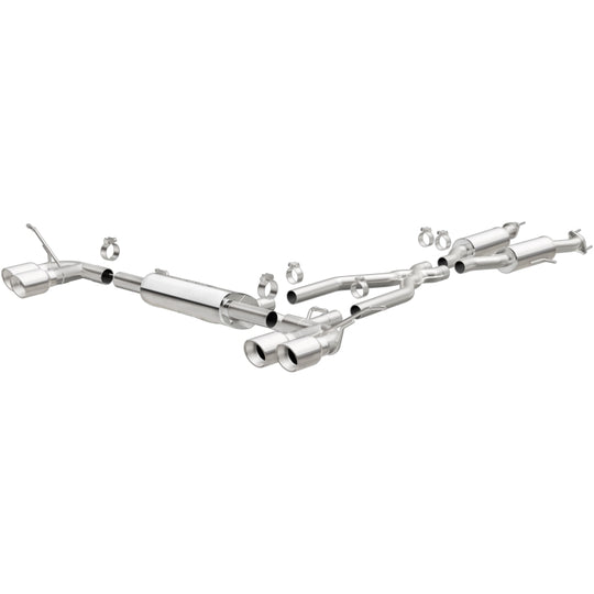 MagnaFlow Cat Back, SS, 2.5in, Quad Split Polish 4in tip 14-15 Jeep Grand Cherokee 3.6L/5.7L V6/V8 - 19193