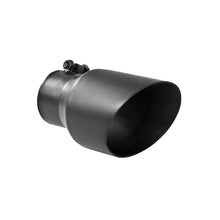 Load image into Gallery viewer, MBRP Universal Tip 4.5in OD 3in Inlet 8in Length Dual Walled Angled Exhaust Tip - Black - T5151BLK