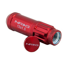 Load image into Gallery viewer, NRG 700 Series M12 X 1.5 Steel Lug Nut w/Dust Cap Cover Set 21 Pc w/Locks &amp; Lock Socket - Red - LN-LS700RD-21