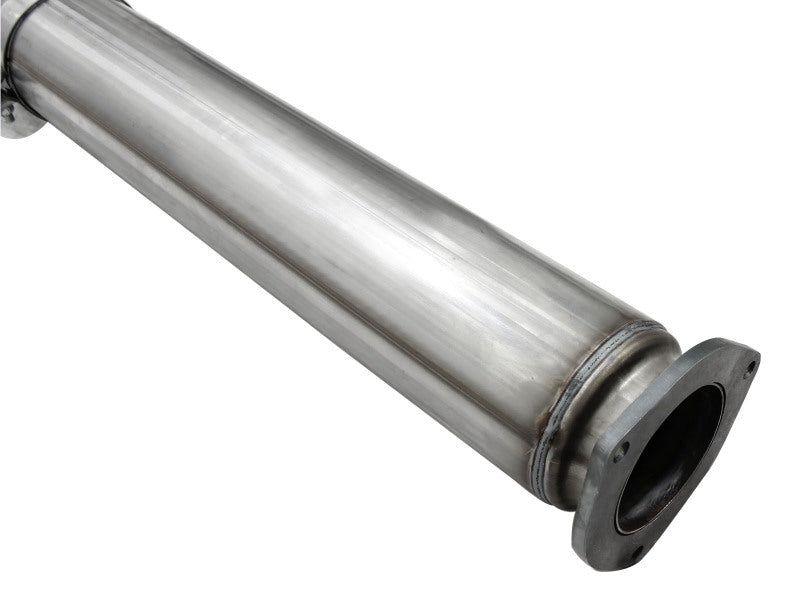 aFe Atlas Exhausts 5in DPF-Back Aluminized Steel Exhaust 2015 Ford Diesel V8 6.7L (td) Polished Tip - 49-03064-P