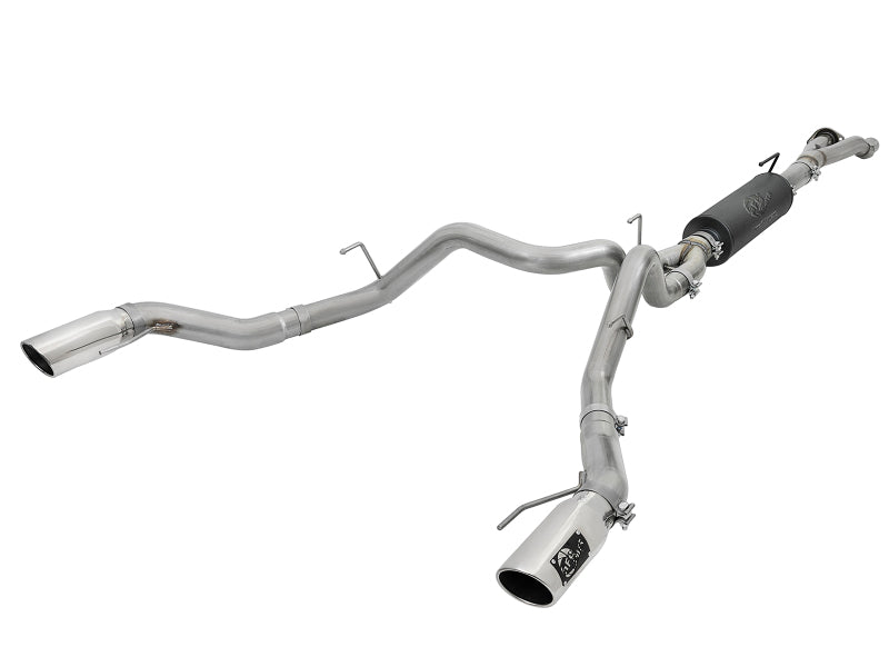 aFe MACHForce-XP 3in to 3-1/2in 304 SS Cat-Back Exhaust w/Polished Tips 17-18 Ford F-150 Raptor 3.5L - 49-33094-P