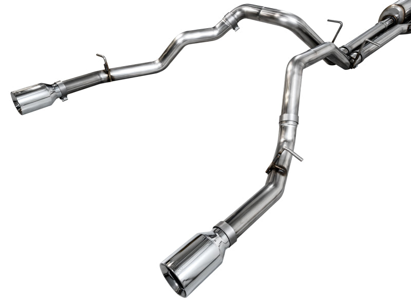 AWE Tuning 25+ RAM 1500 3.0TT 0FG Cat-Back Touring Exhaust - Chrome Silver Tips - 3015-32530