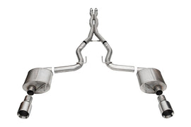 Corsa 24+ Ford MustangGT Sport Cat-Back Exhaust Sys. 3.0in Dual Rear Exit w/4.5in Straight Cut Tips - 21255