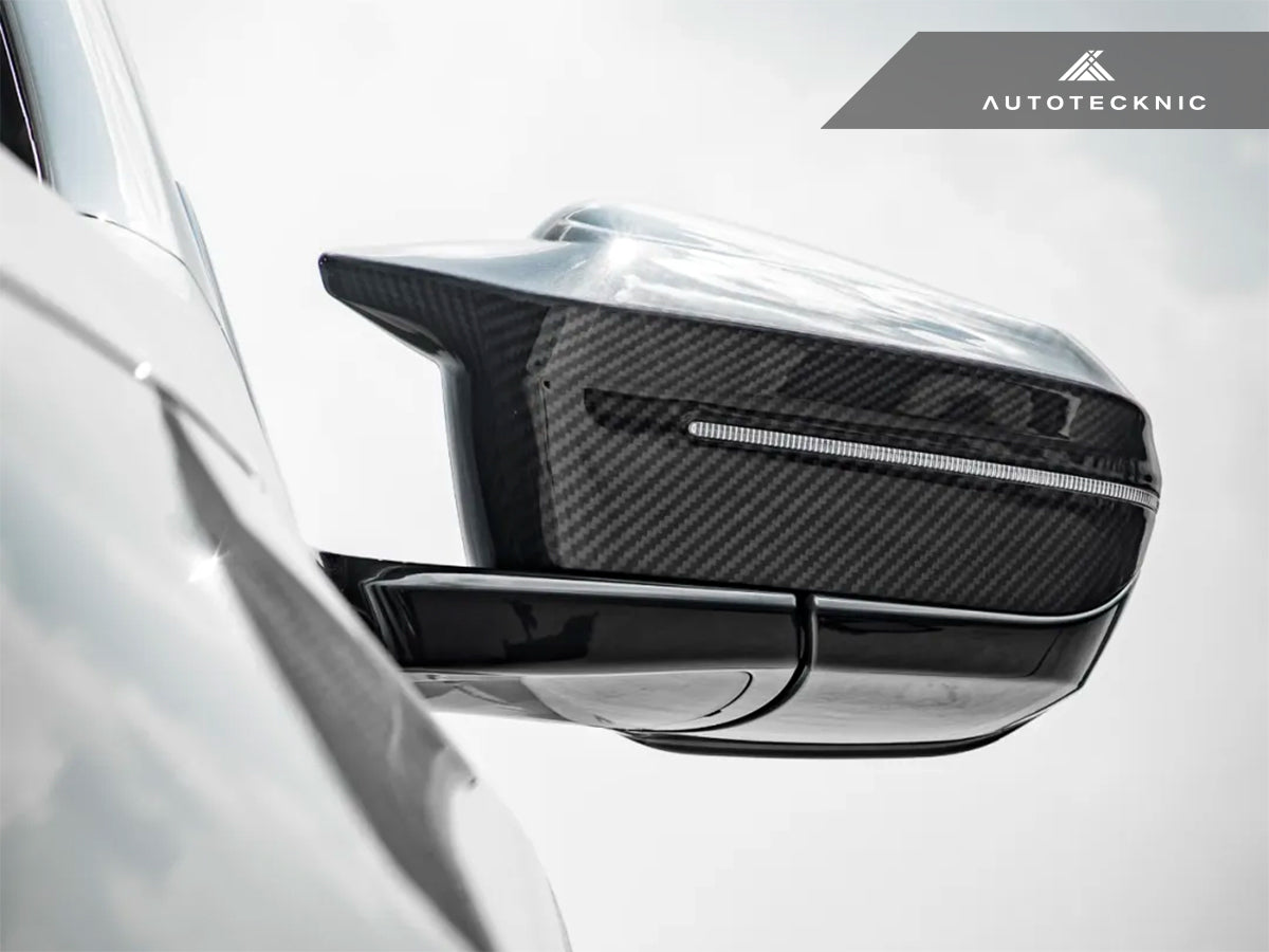 AutoTecknic M-Inspired Dry Carbon Mirror Cap Set - BMW G60 5-Series | G70 7-Series