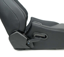 Load image into Gallery viewer, NRG Omega Reclinable Racing Seat (Pair) Black with Black Carbon Vinyl Back - RSC-750BK/BK L/R