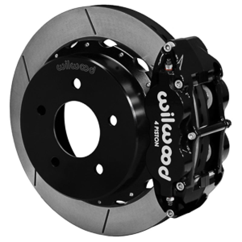 Wilwood 88-98 Chevy Silverado Superlite 4R 14.00x1.10in GT Slotted Rear Drum to Disc Conv. - Black - 140-17543