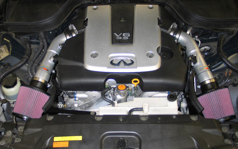 K&N 07-08 G35 Dual Silver Typhoon Short Ram Intakes - 69-7082TS