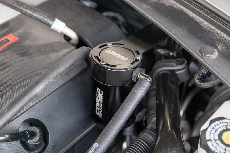 Corsa 2016-2023 Chevrolet Camaro SS Coupe 6.2L V8 (RWD) Aluminum Oil Catch Can w/Mounting Bracke - CC0007