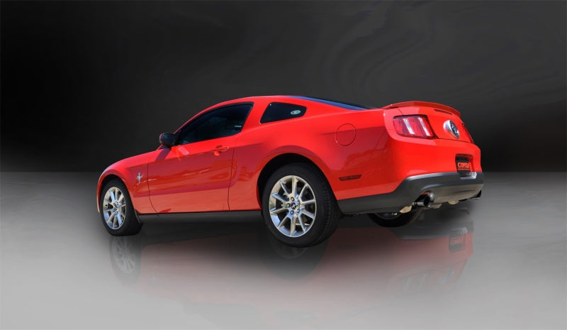 Corsa 2011-2014 Ford Mustang 3.7L V6 Black Sport Axle-Back Dual Rear Exhaust - 14319BLK