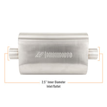 Load image into Gallery viewer, Mishimoto Universal Muffler with 2.5in Center Inlet/Outlet - Brushed - MMEXH-MF-25CCBR