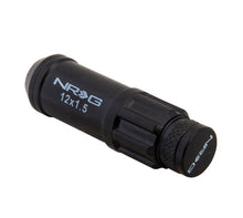 Load image into Gallery viewer, NRG 700 Series M12 X 1.5 Steel Lug Nut w/Dust Cap Cover Set 21 Pc w/Locks &amp; Lock Socket - Black - LN-LS700BK-21