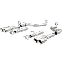 Load image into Gallery viewer, MagnaFlow Axle-Back, SS, 2.5in, Quad Split Rear 3.5in Tip 2015 Dodge Challenger R/T 5.7L - 19210
