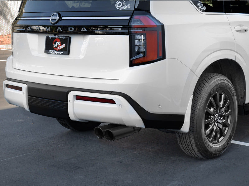 aFe Vulcan Series 3in Stainless Steel Cat-Back Exhaust w/ Black Tip Nissan Armada 25-26 V6-3.5L (tt) - 49-36143-B