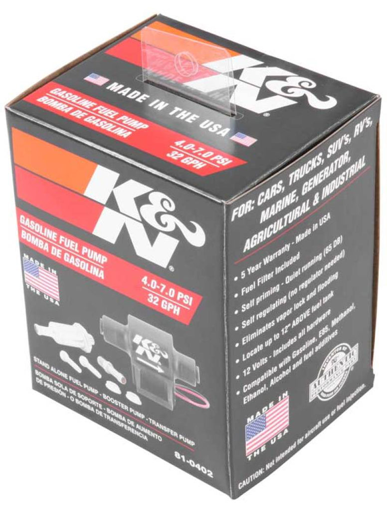K&N Performance Electric Fuel Pump 4-7 PSI - 81-0402