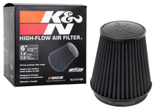 Load image into Gallery viewer, K&amp;N Universal Rubber Filter Round Tapered 6in Flange ID x 7.5in Base OD x 5.25in Top OD x 8in Height - RU-3101HBK