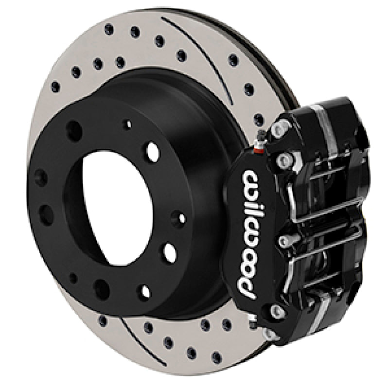 Wilwood 69-83 Porsche 911 Narrow Dynapro-P Radial Rear Brake Kit Black Caliper SRP Drill/Slot Rotor - 140-16680-D