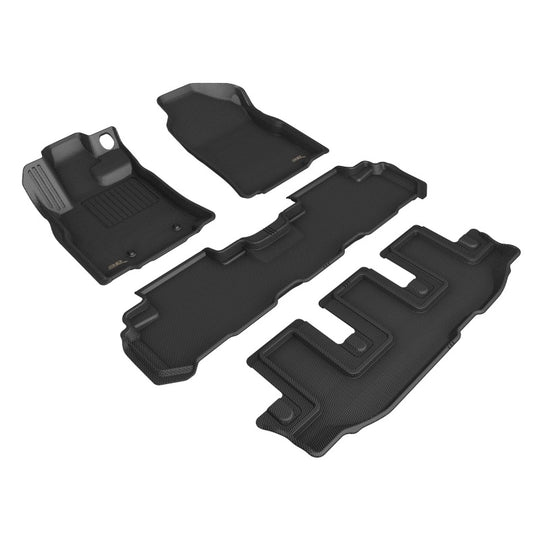 3D MAXpider 19-24 Subaru Ascent Kagu Black Bench Seats R1 R2 R3 - L1SB03901509