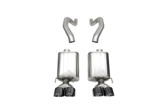Corsa 06-13 Chevy Corvette C6 Z06 7.0L / 09-13 ZR1 6.2L Black PVD AxleBack Exhaust w/4.5in Twin Tips - 21077BLK