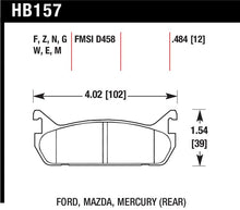 Load image into Gallery viewer, Hawk 89-93 Miata HPS Street Rear Brake Pads (D458) - HB157F.484