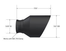 Load image into Gallery viewer, MBRP 15-23 Dodge Charger 5.7L/6.2L/6.4L T304 3in ID / 5in OD Out / 8in Length Angle Cut Black Tip - T5197BLK