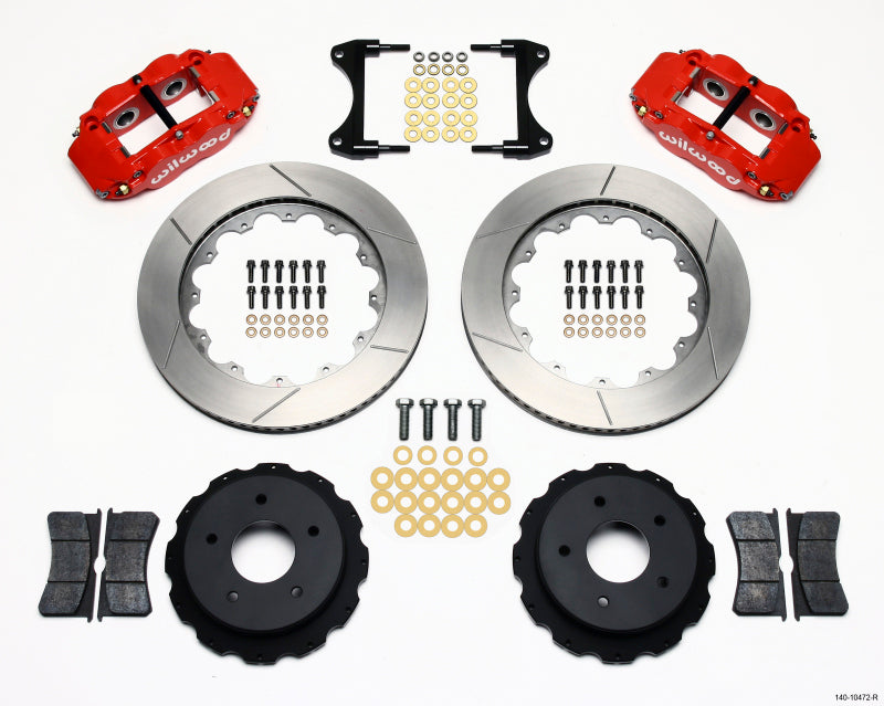 Wilwood Narrow Superlite 4R Rear Kit 14.00in Red 65-82 Corvette C2/C3 - 140-10472-R