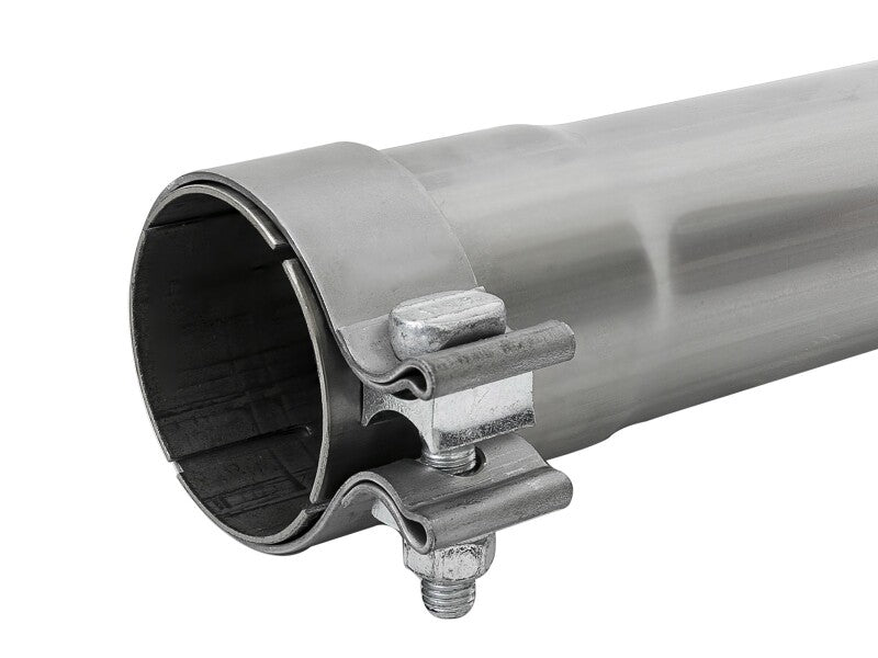 aFe MACH Force-Xp Resonator Delete Pipe 3 IN Inlet/Outlet x 3 IN Dia. x 19 IN Overall L w/ Clamps - 49M10010